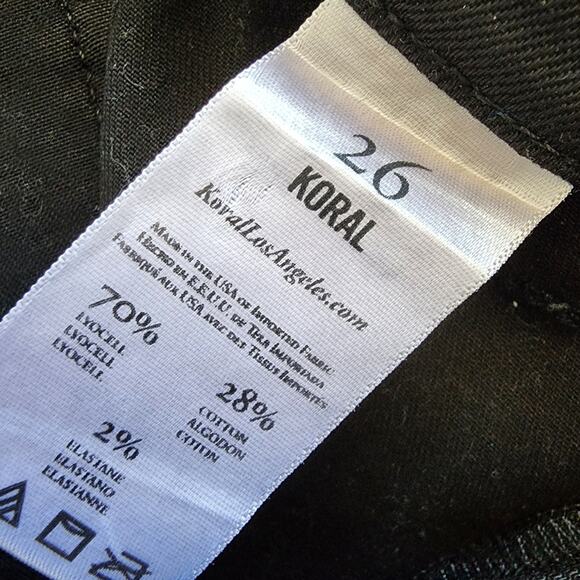 Koral Coated Skinny Legging Jean Gunmetal Metallic Mid Rise Stretch 26 - Picture 5 of 10